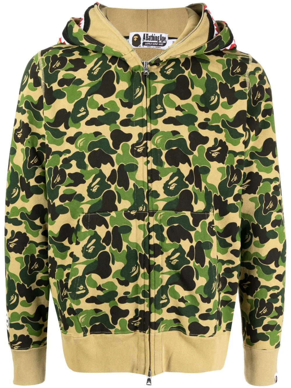 A BATHING APE hoodie con motivo militar SOLELUX