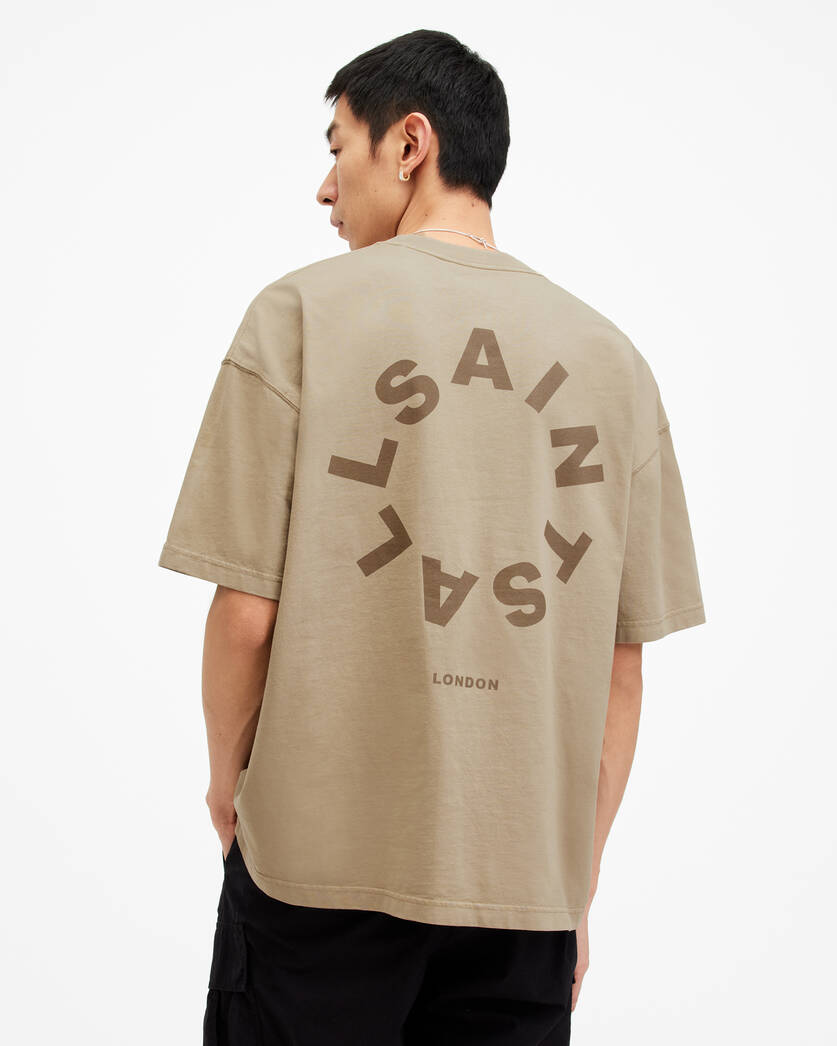 Playera ALLSAINTS Tierra Oversized Crew Neck Logo SOLELUX