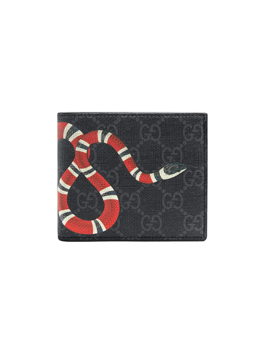 Gucci Kingsnake print GG Supreme wallet