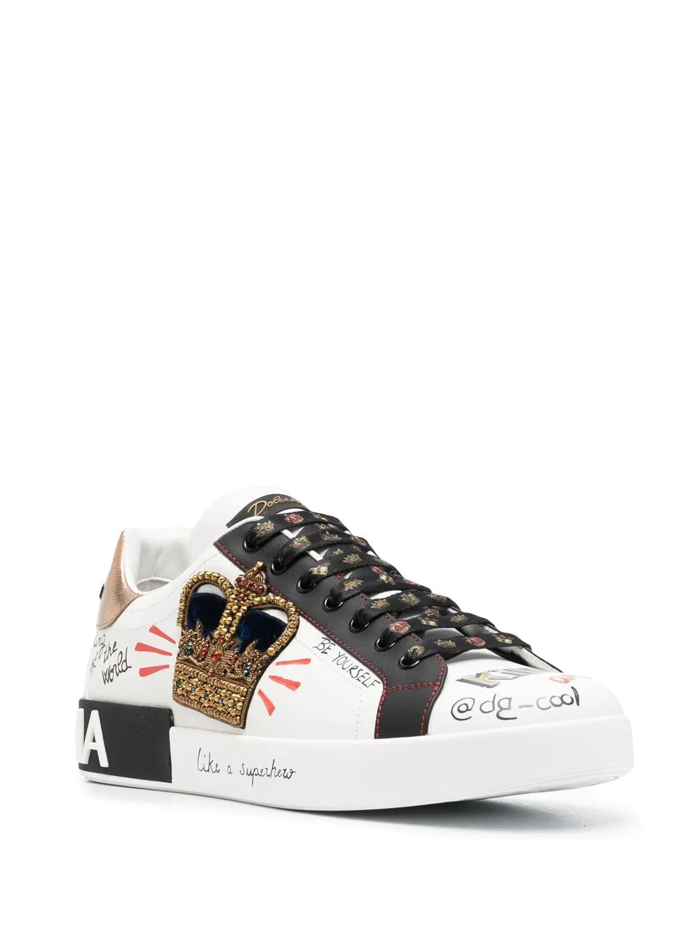 Dolce & Gabbana tenis Portofino con eslogan estampado