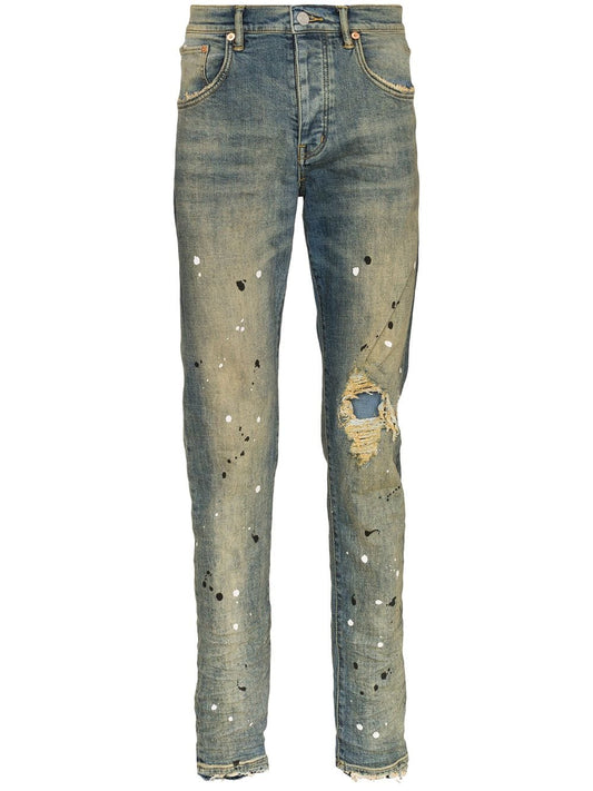 Purple Brand jeans con efecto de pintura