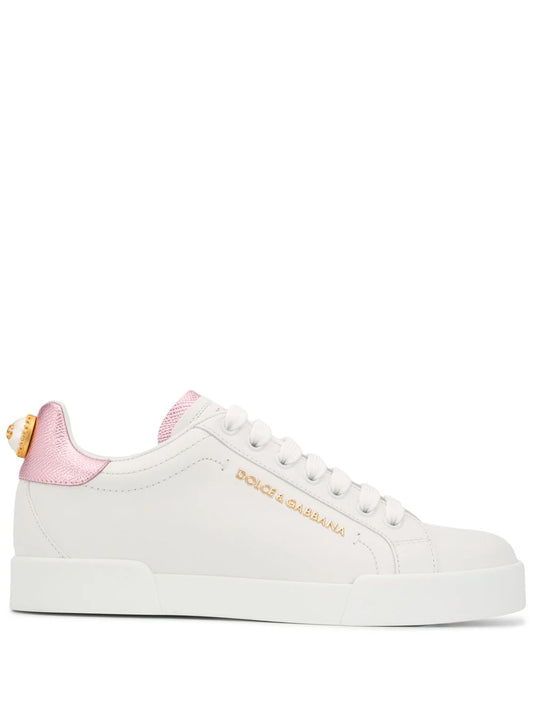 Dolce & Gabbana Portofino faux-pearl sneakers Mujer