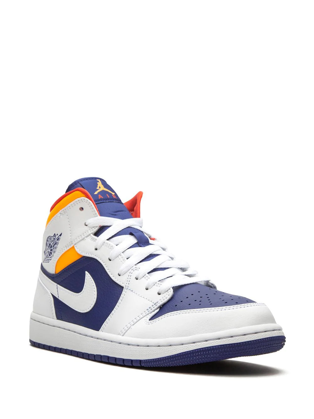 Tenis Air Jordan 1 Mid Royal Blue/Laser Orange