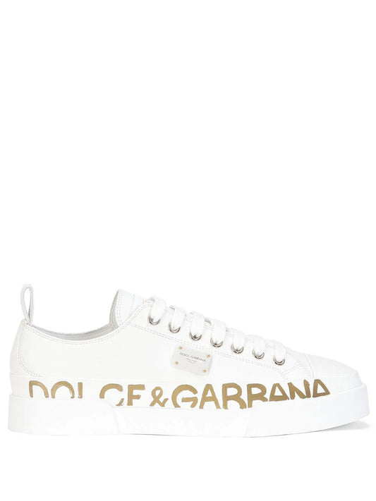 Dolce & Gabbana tenis bajos con logo estampado