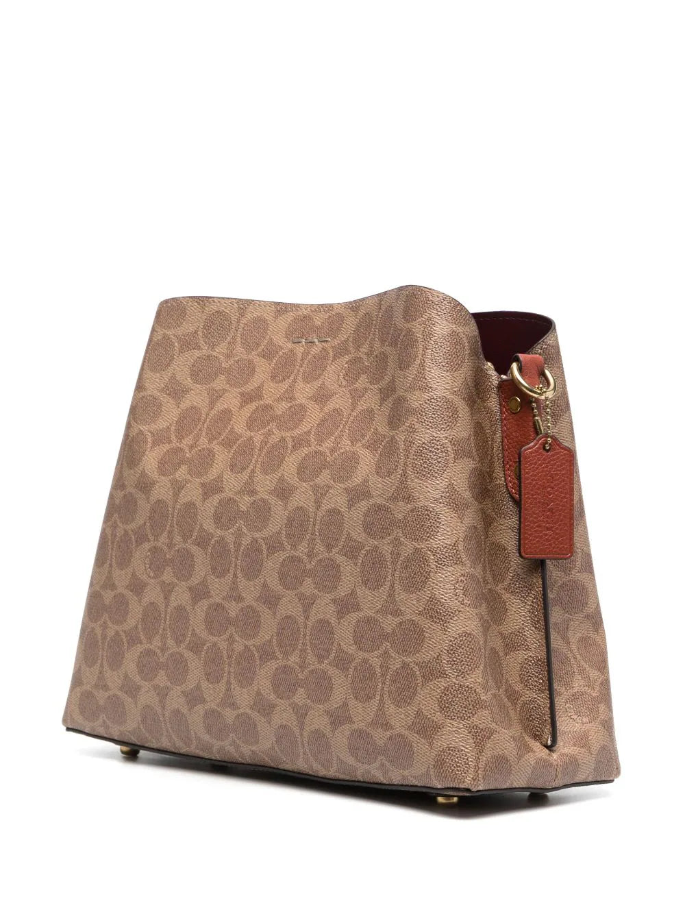 Coach bolsa de hombro con monograma