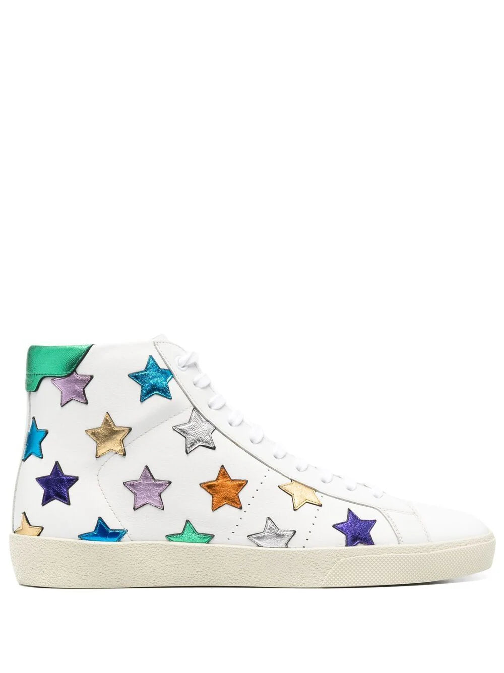 Tenis Saint Laurent con estrellas metalizadas