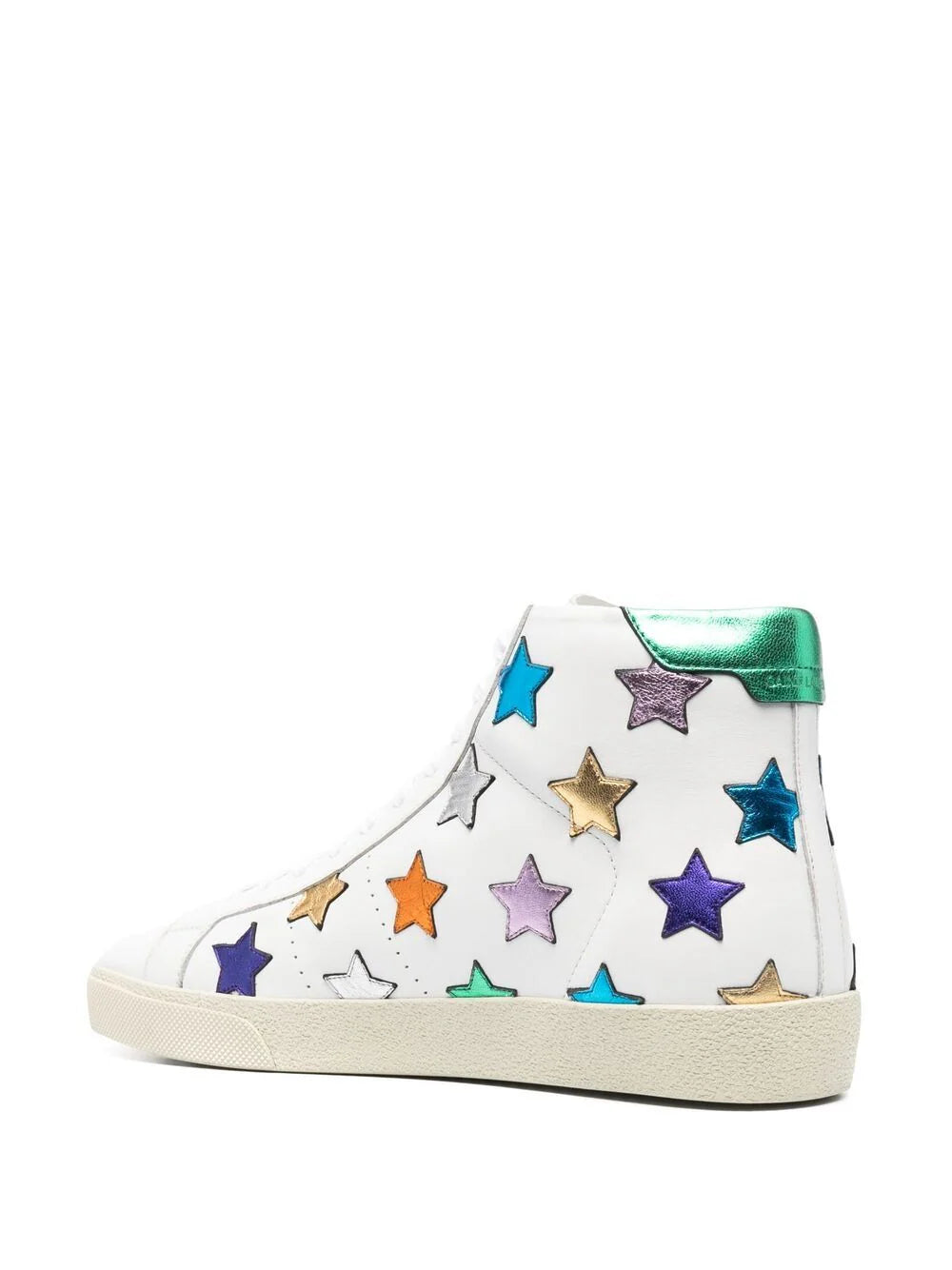 Tenis Saint Laurent con estrellas metalizadas