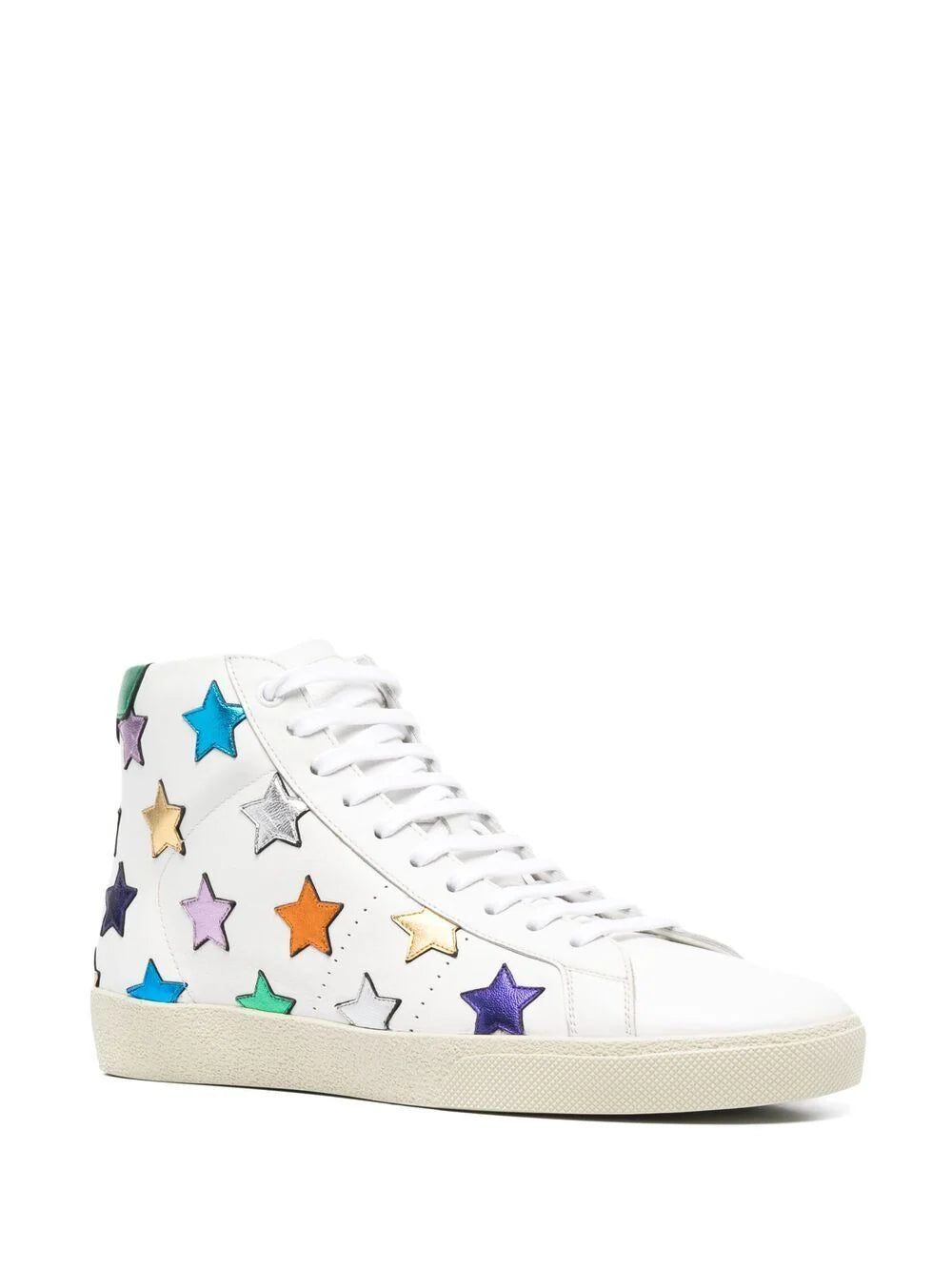 Tenis Saint Laurent con estrellas metalizadas