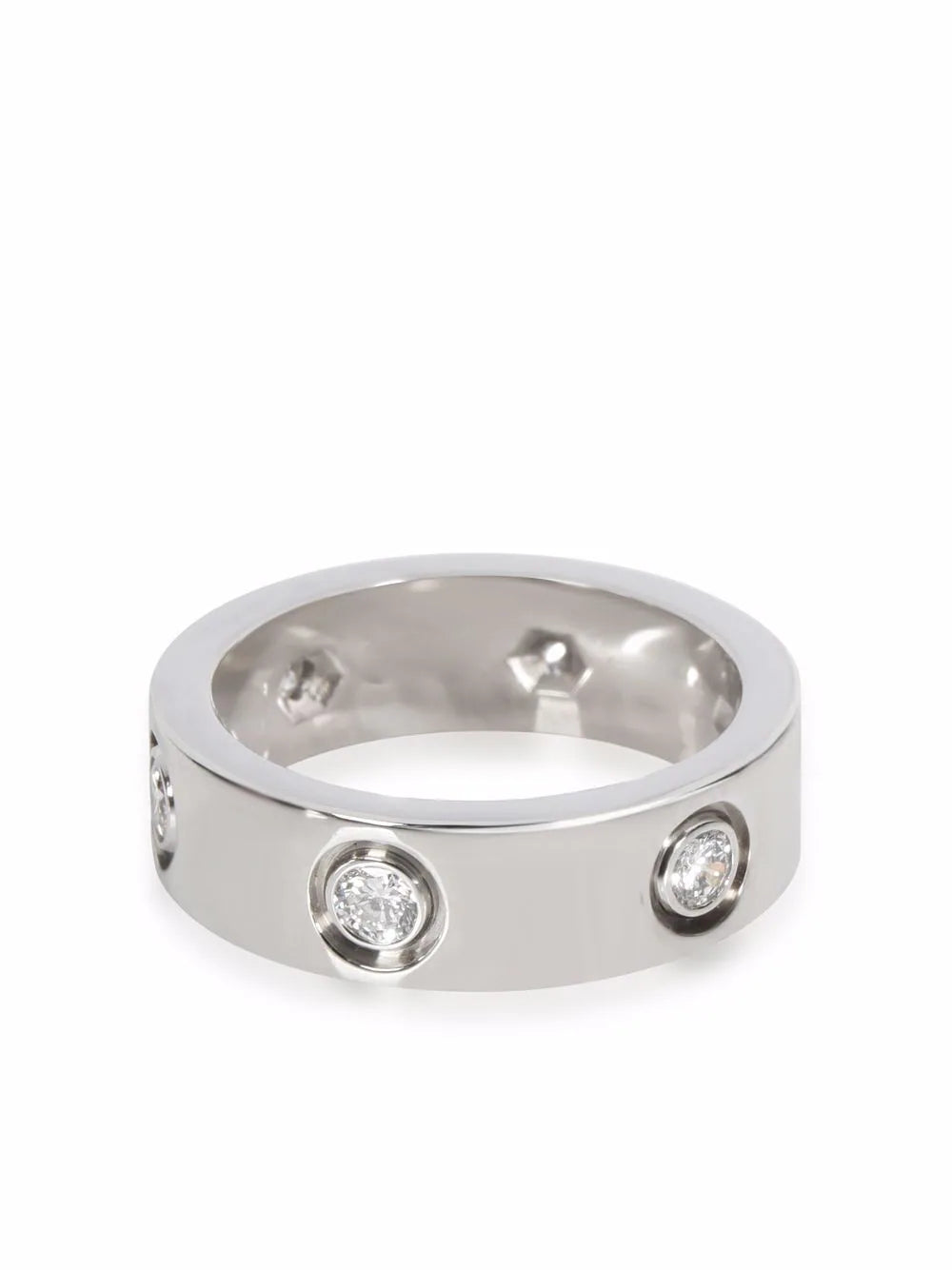 Cartier anillo Love en oro blanco de 18kt con diamantes