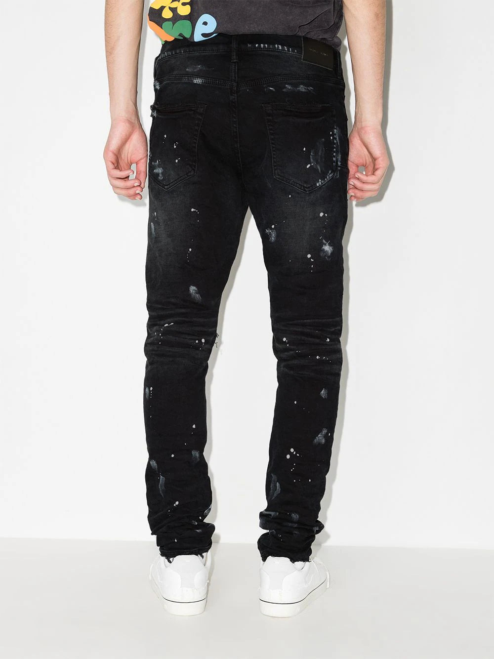 Purple Brand skinny jeans con efecto de salpicaduras de pintura