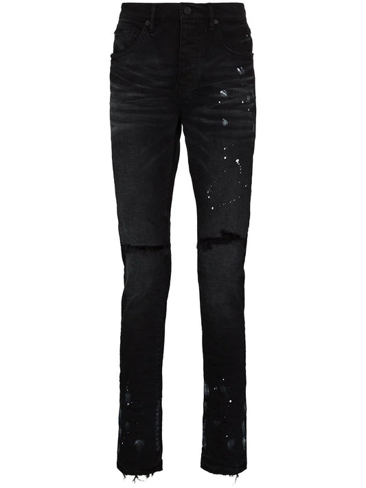 Purple Brand skinny jeans con efecto de salpicaduras de pintura