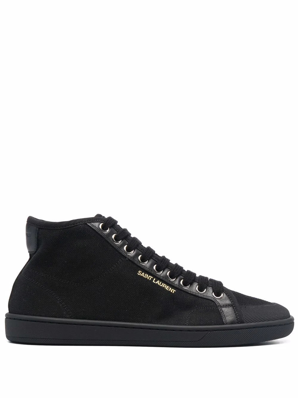 Saint Laurent tenis mid-top con agujetas