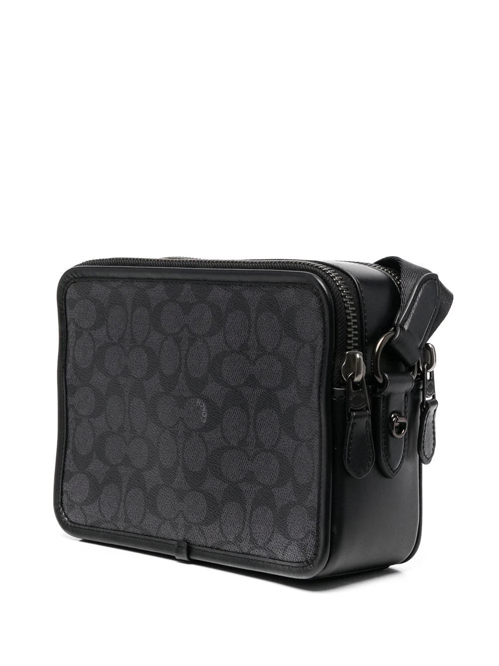 Coach bolsa de hombro con monograma estampado