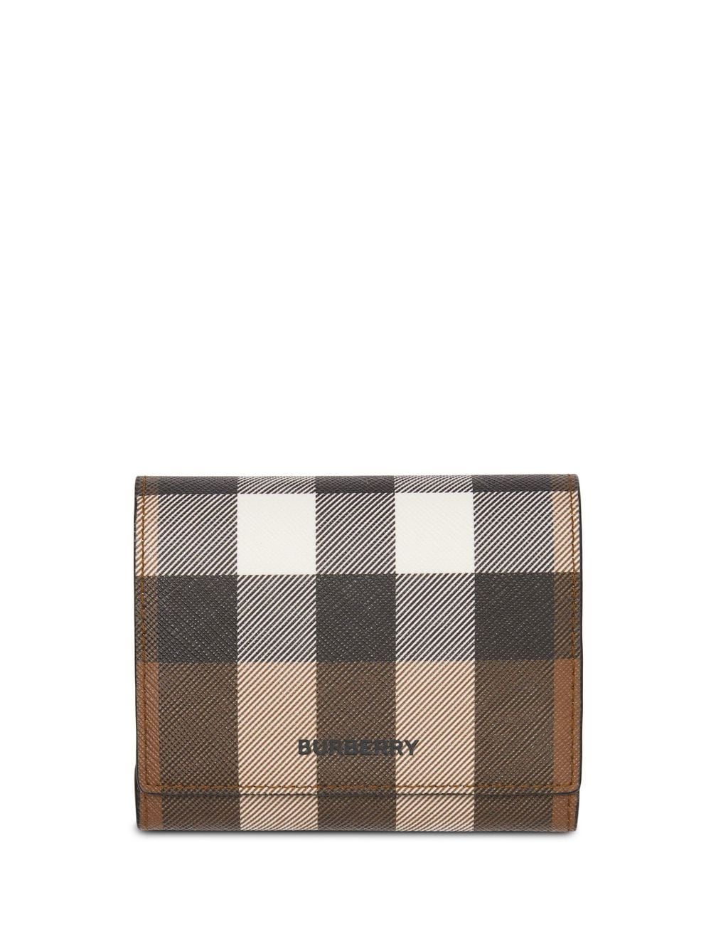 Burberry cartera plegable con motivo de cuadro