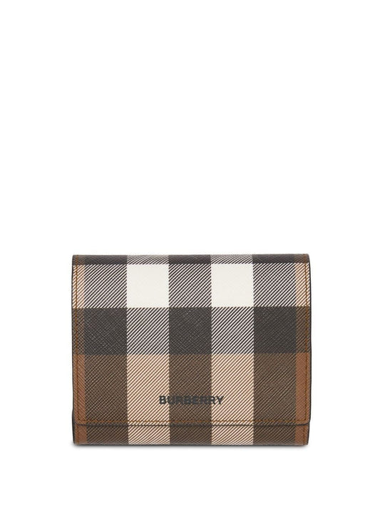 Burberry cartera plegable con motivo de cuadro