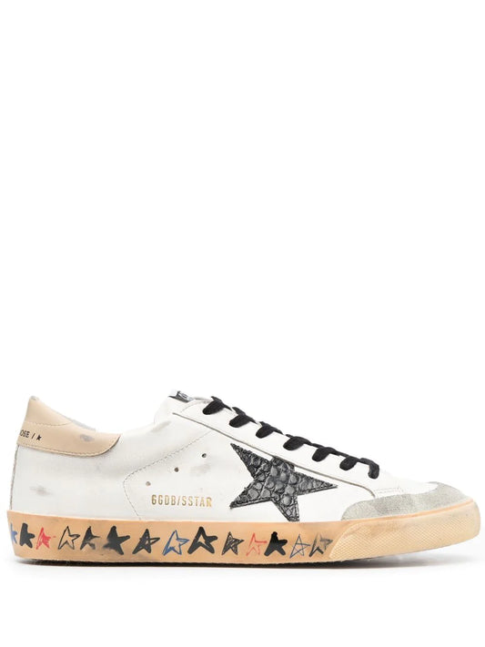 Tenis Golden Goose bajos con efecto envejecido