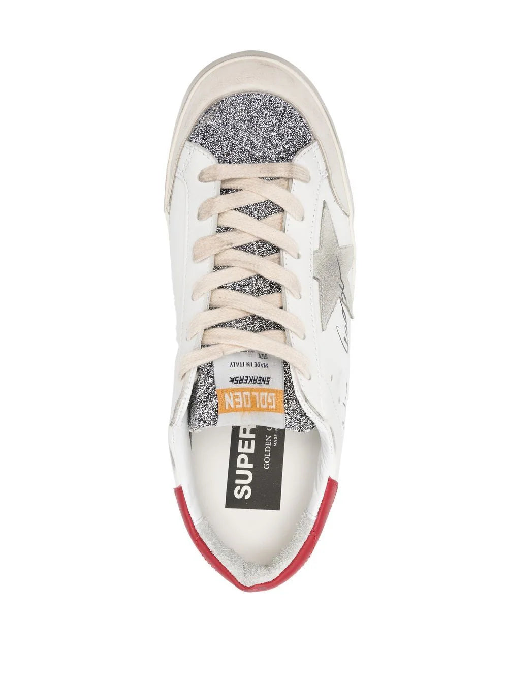 Tenis Golden Goose SuperStar con detalle de glitter