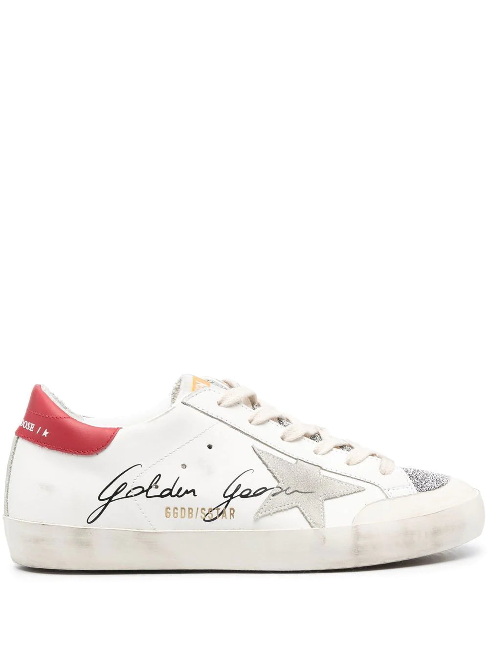 Tenis Golden Goose SuperStar con detalle de glitter