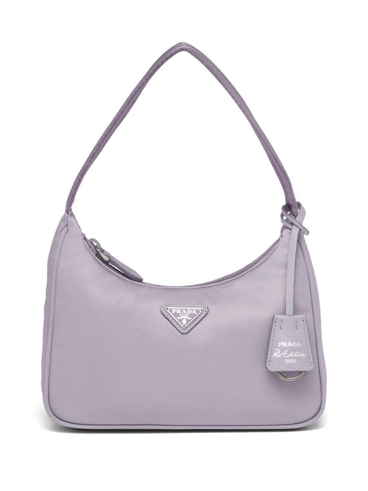 Prada bolsa mini con placa del logo