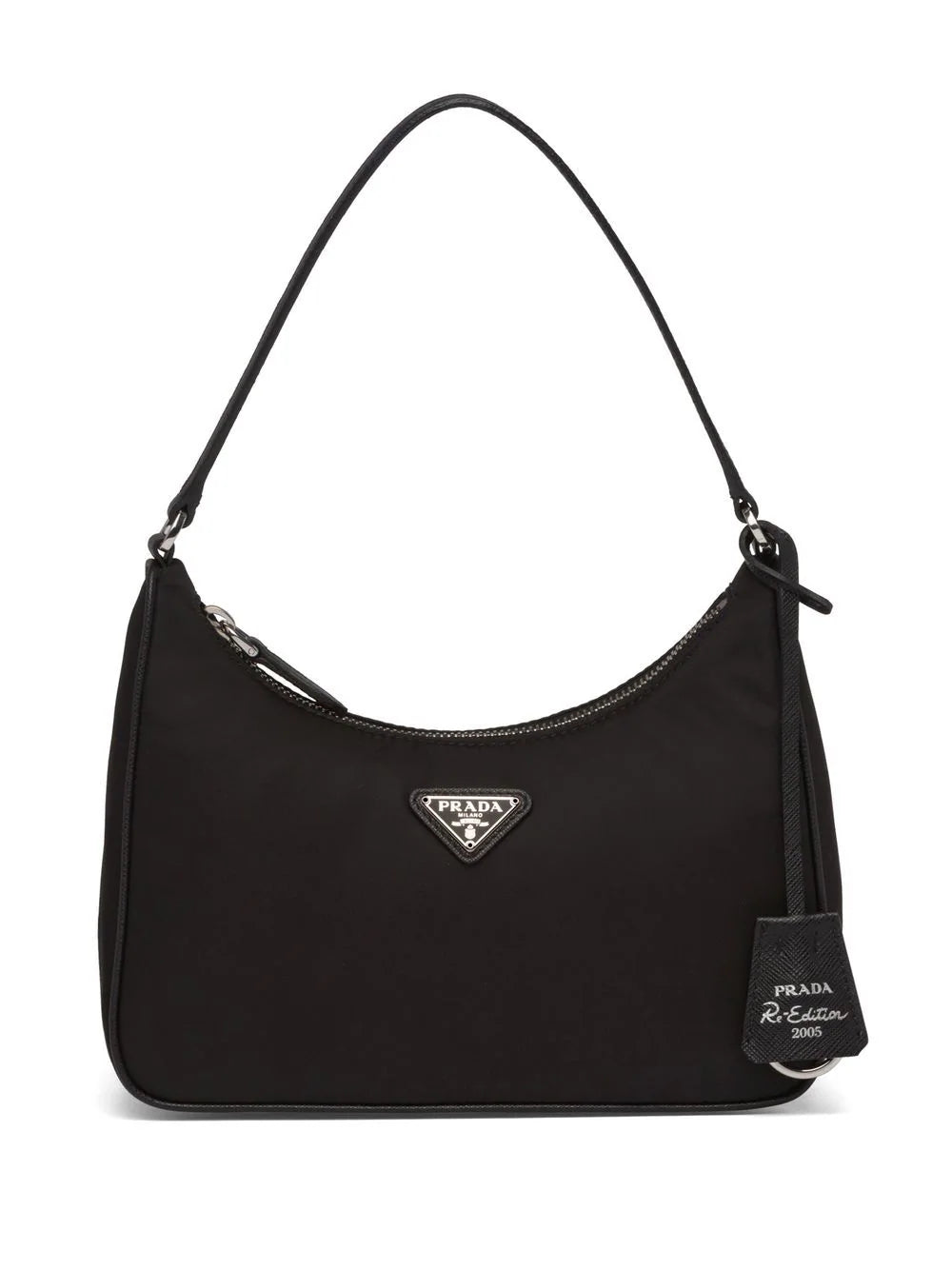 Prada bolsa mini con placa del logo