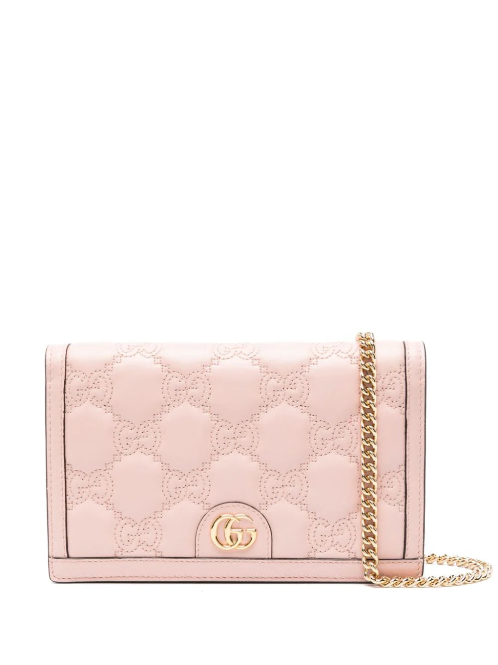 Gucci cartera con correa de cadena y logo GG