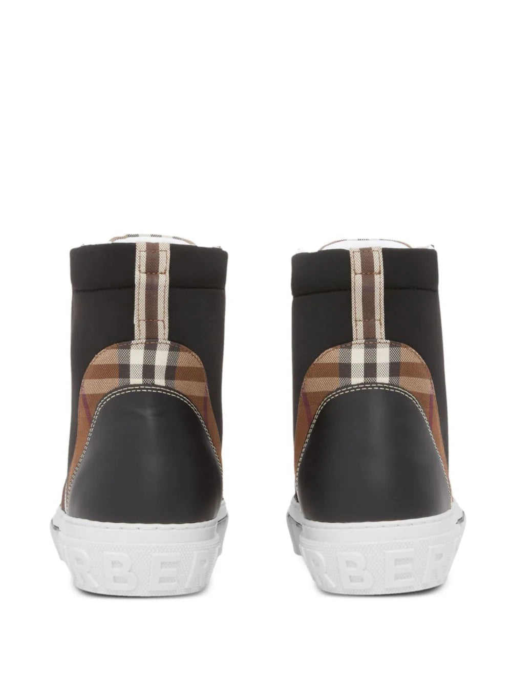 Burberry tenis con agujetas y motivo Vintage Check