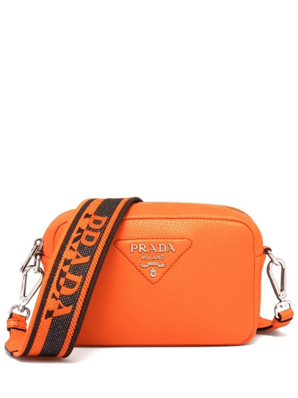 Prada bolsa crossbody con placa del logo