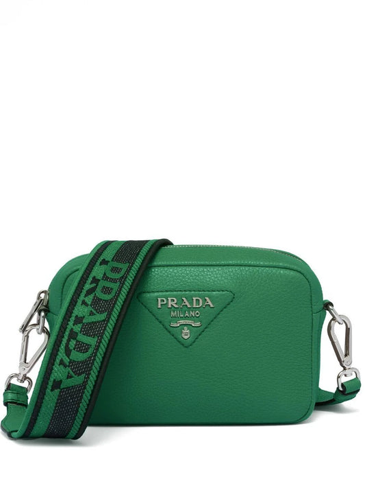 Prada bolsa crossbody con placa del logo pequeña