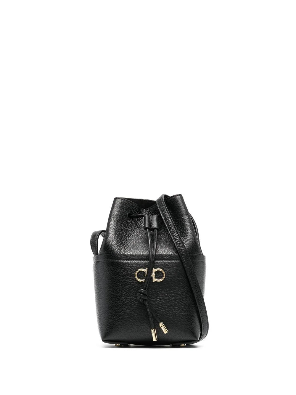 Ferragamo bolsa bucket con placa del logo