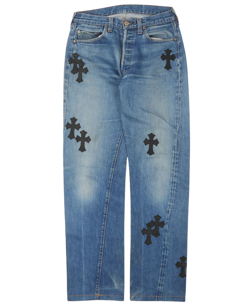 Chrome Hearts Sample Levi's Cross Patch Jeans