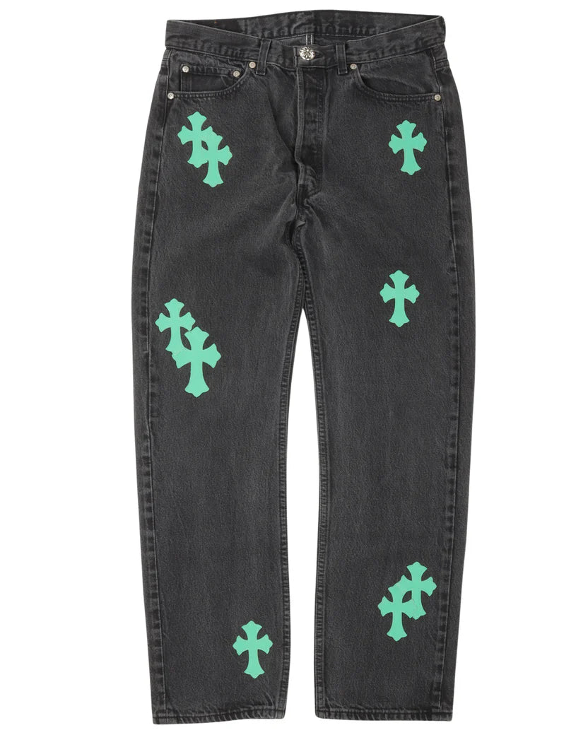 Chrome Hearts Levi Cross Patch Jeans