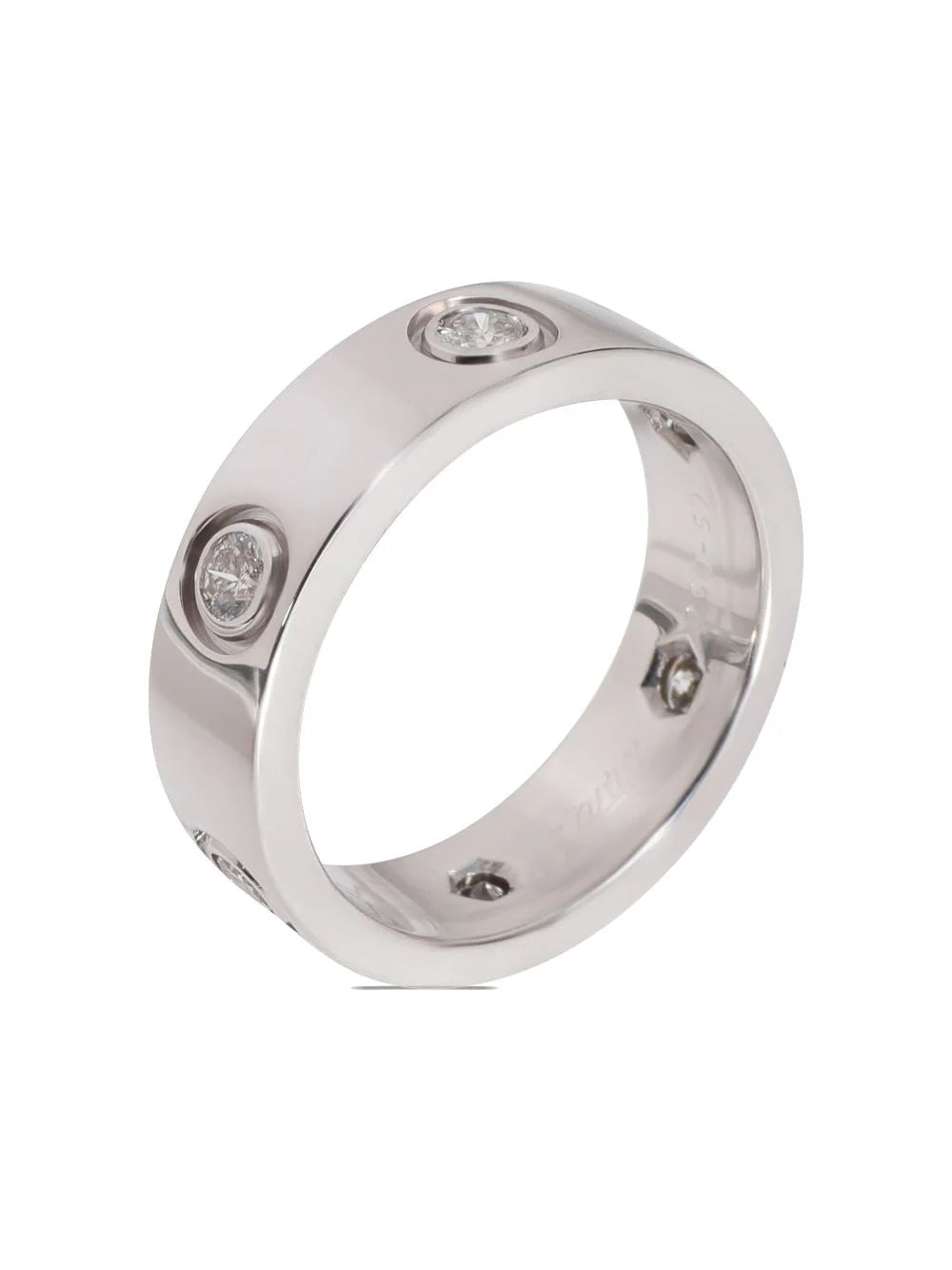 Cartier anillo Love en oro blanco de 18kt con diamantes