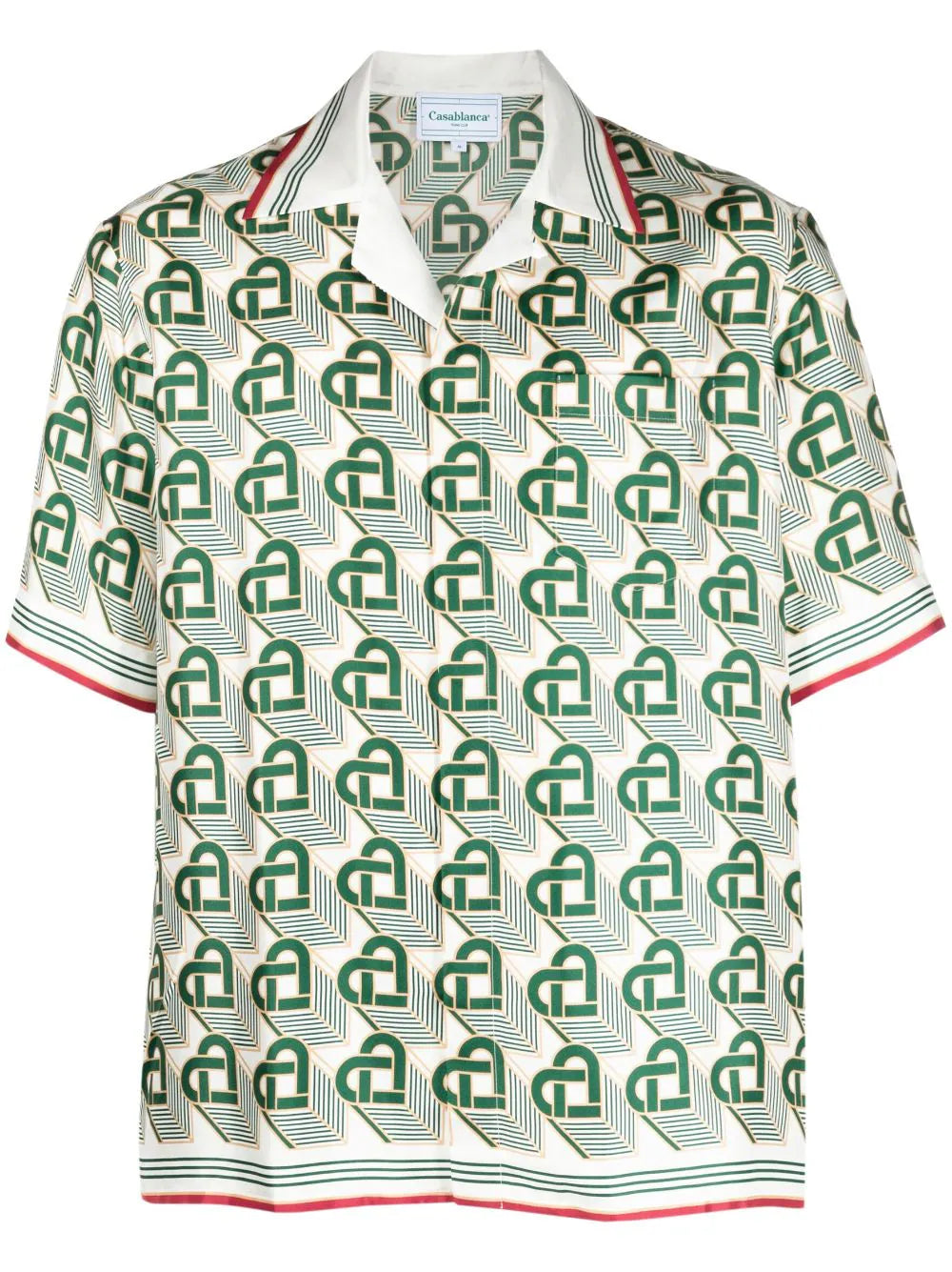 Casablanca camisa de seda Heart Monogram