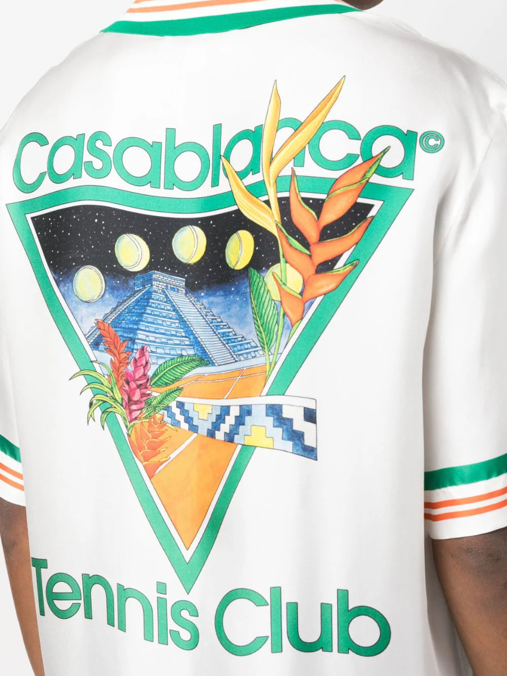 Casablanca camisa de seda Tennis Club Icon