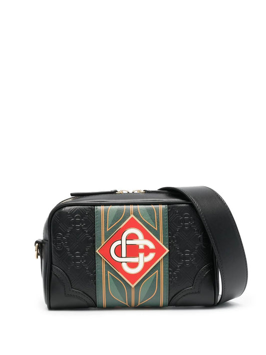 Casablanca bolsa crossbody con placa del logo