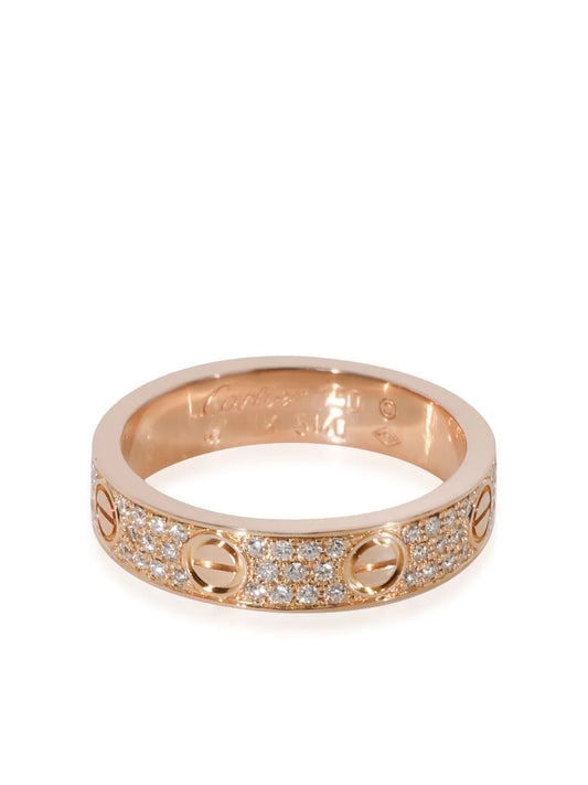 Cartier anillo Love en oro rosa de 18kt con diamantes