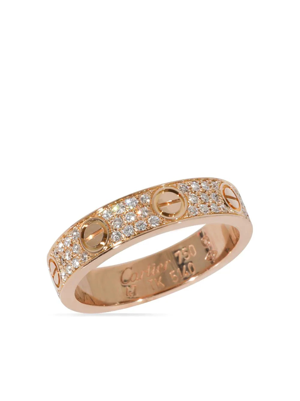 Cartier anillo Love en oro rosa de 18kt con diamantes