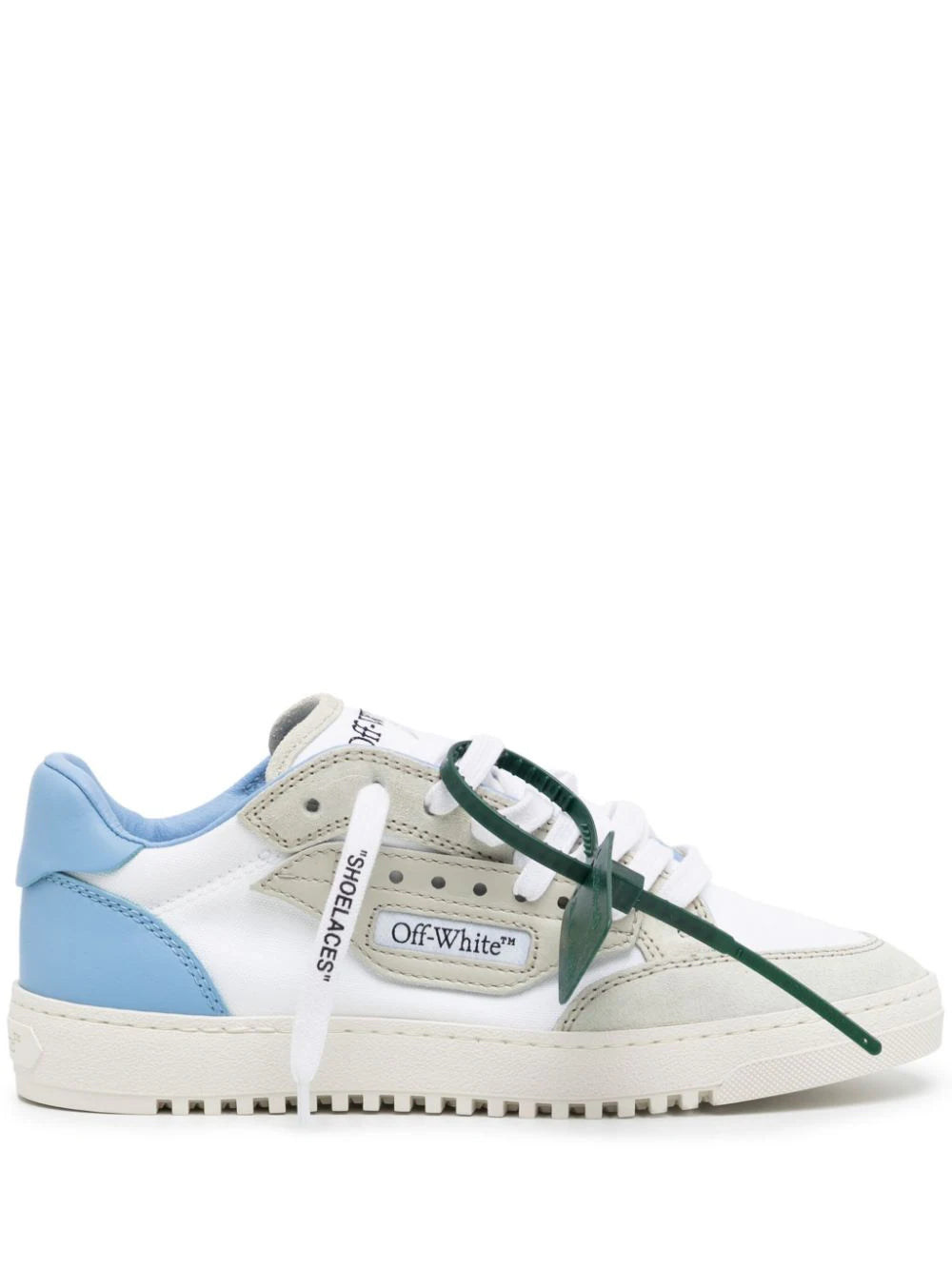 Tenis Off-White con agujetas y parche del logo