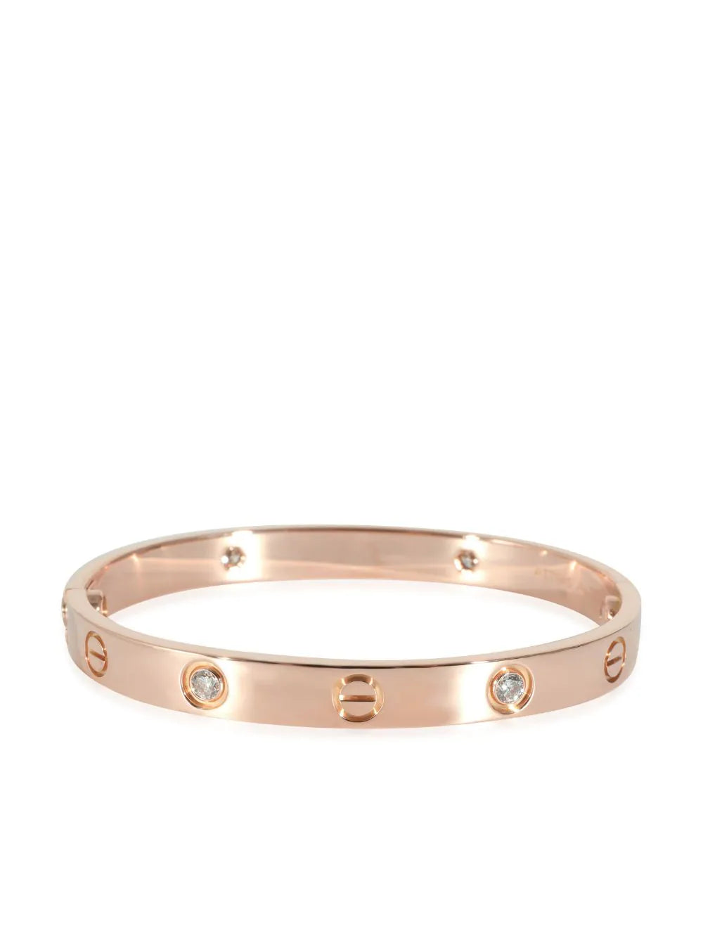 Cartier pulsera Love en oro rosa de 18kt con diamantes