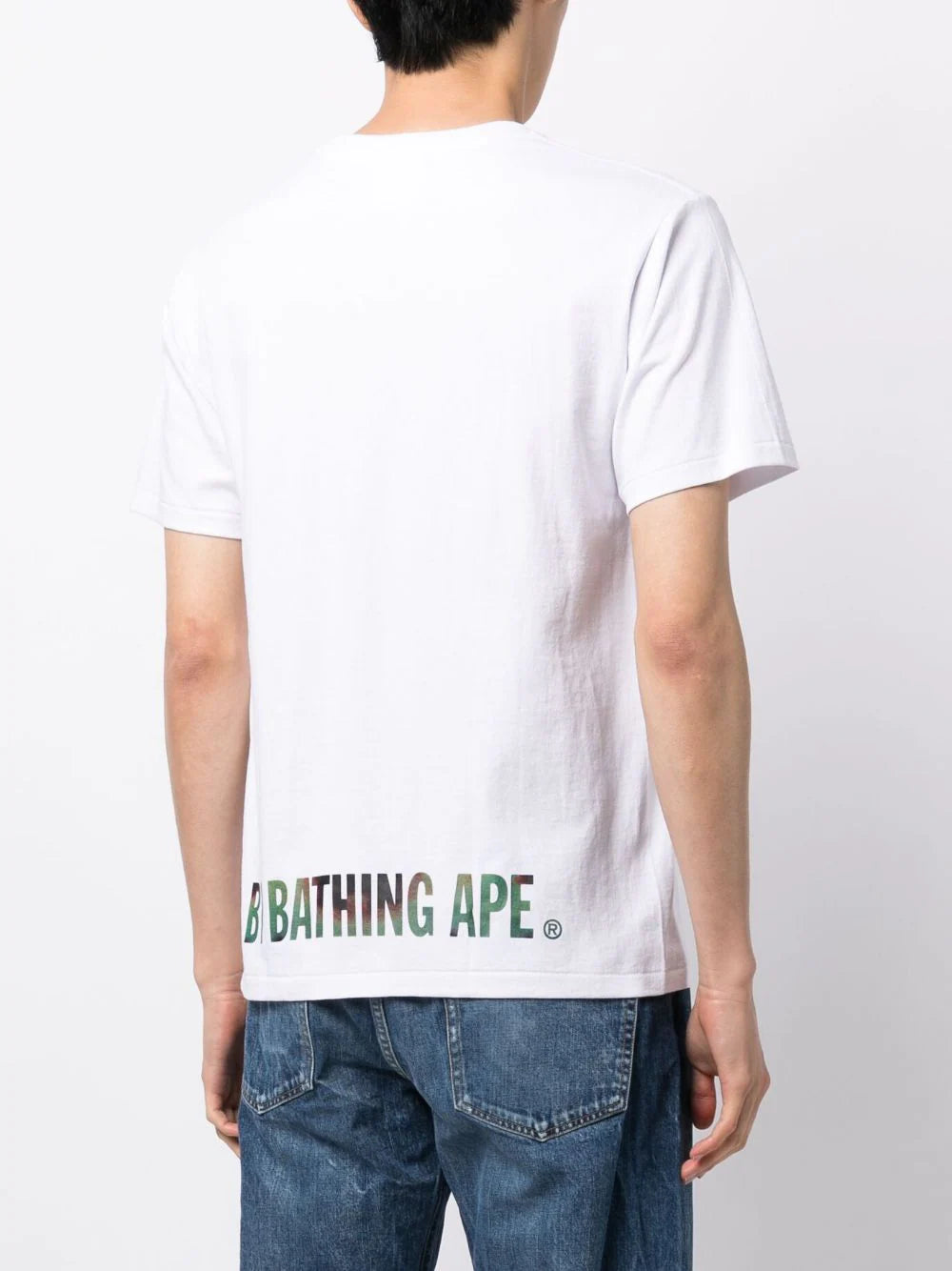 A BATHING APE® playera con logo estampado