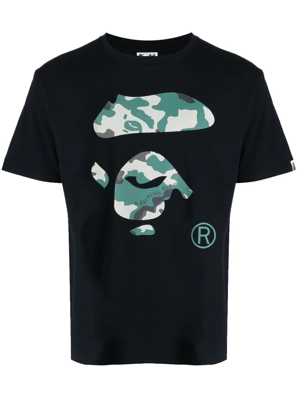 A BATHING APE® playera manga corta con logo estampado