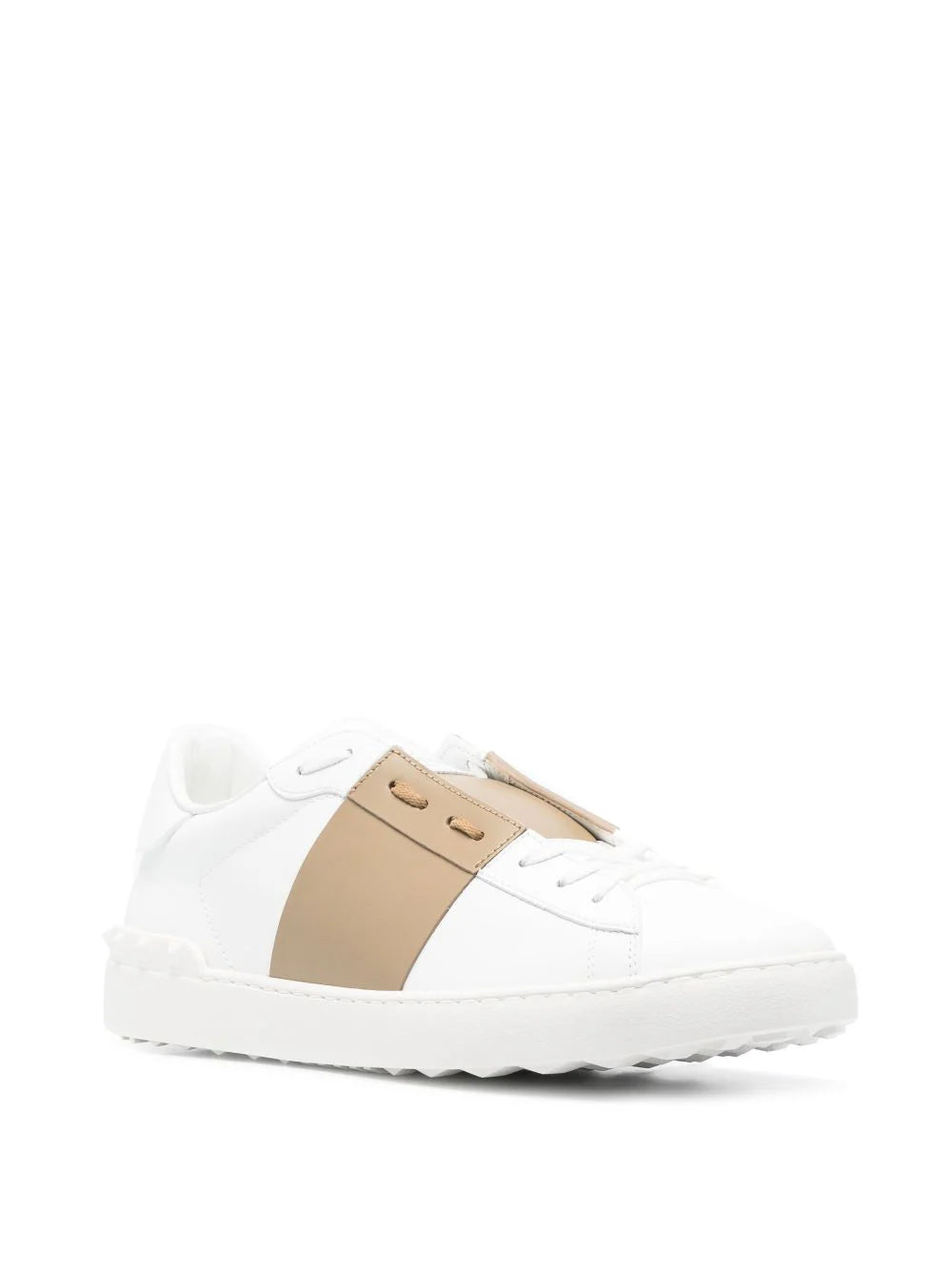 Tenis Valentino Open contrasting-band leather