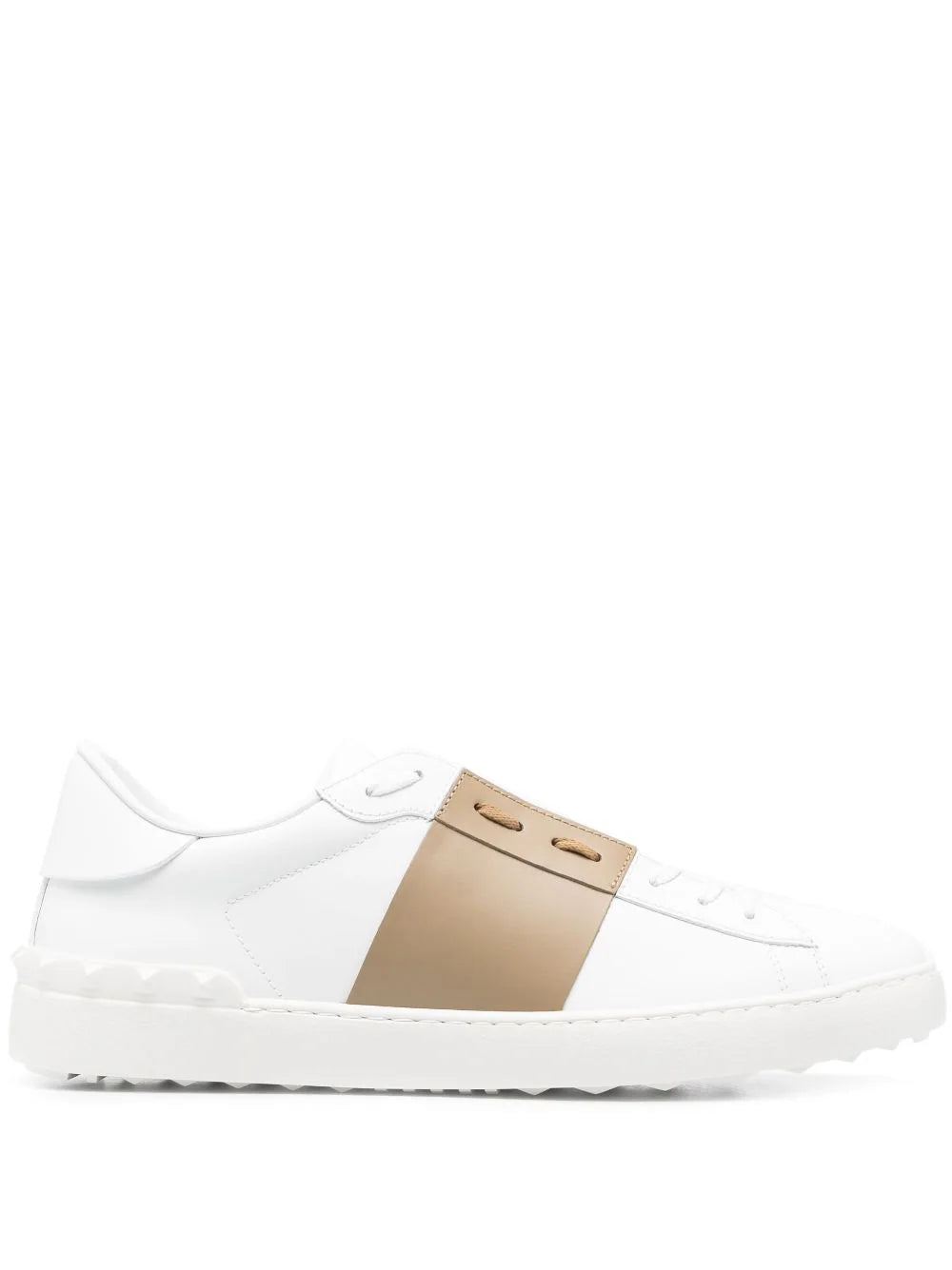 Tenis Valentino Open contrasting-band leather