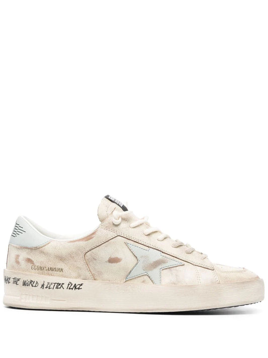 Tenis Golden Goose bajos con efecto envejecido