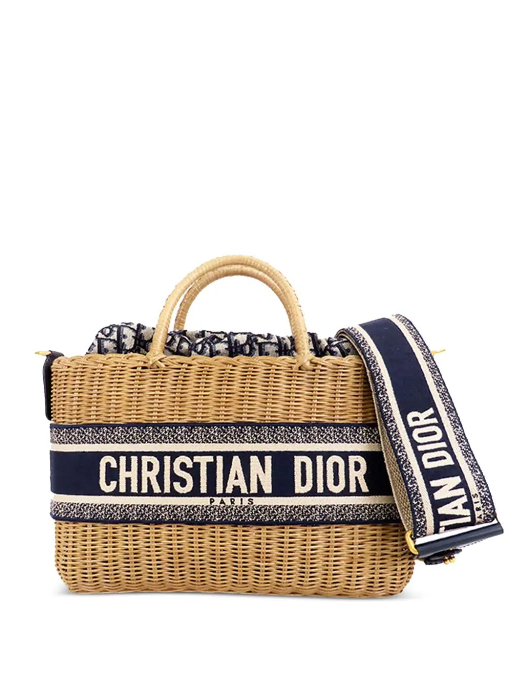 Christian Dior bolsa estilo cesta Oblique Wicker