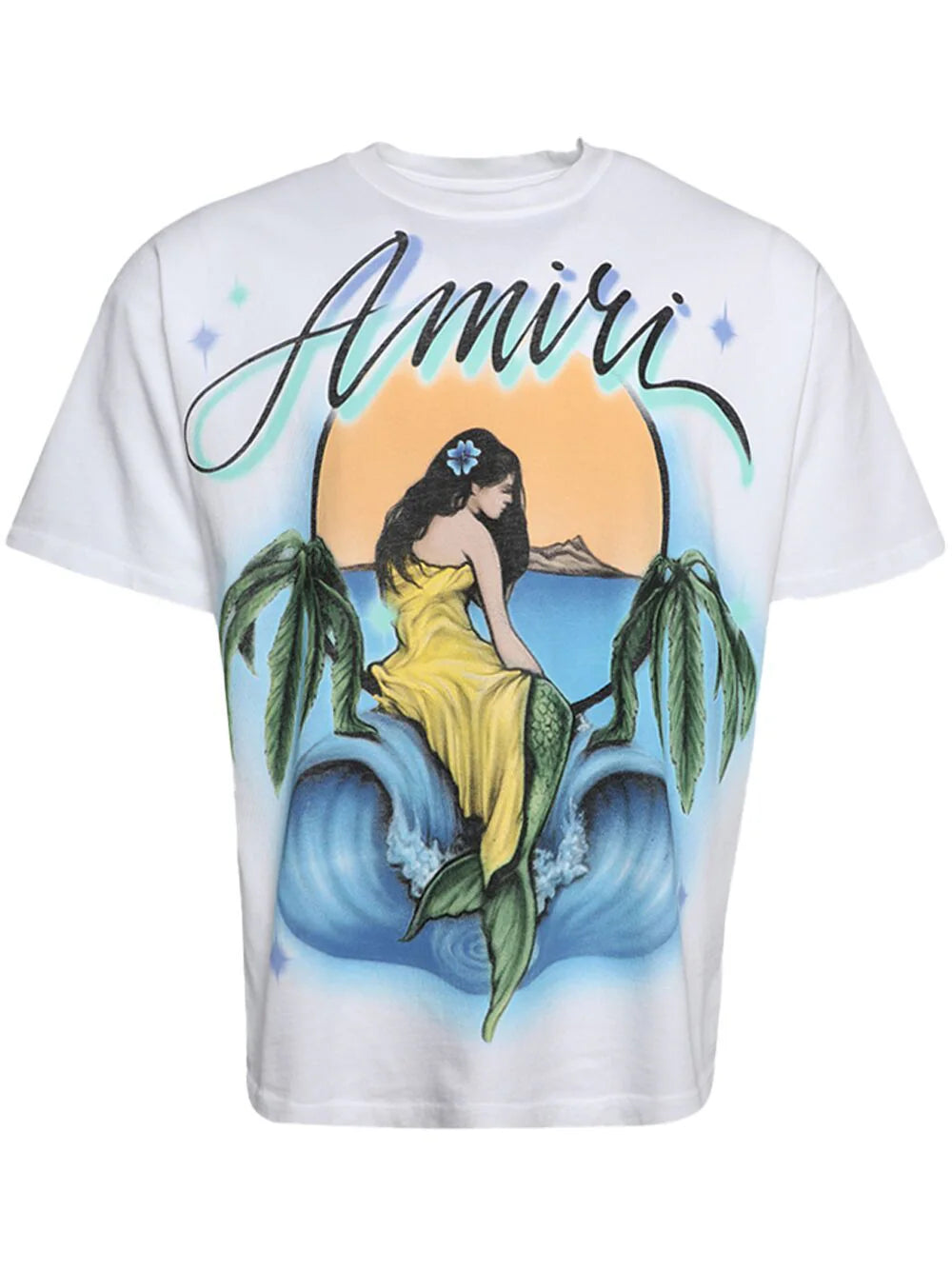 Playera AMIRI manga corta con sirena estampada