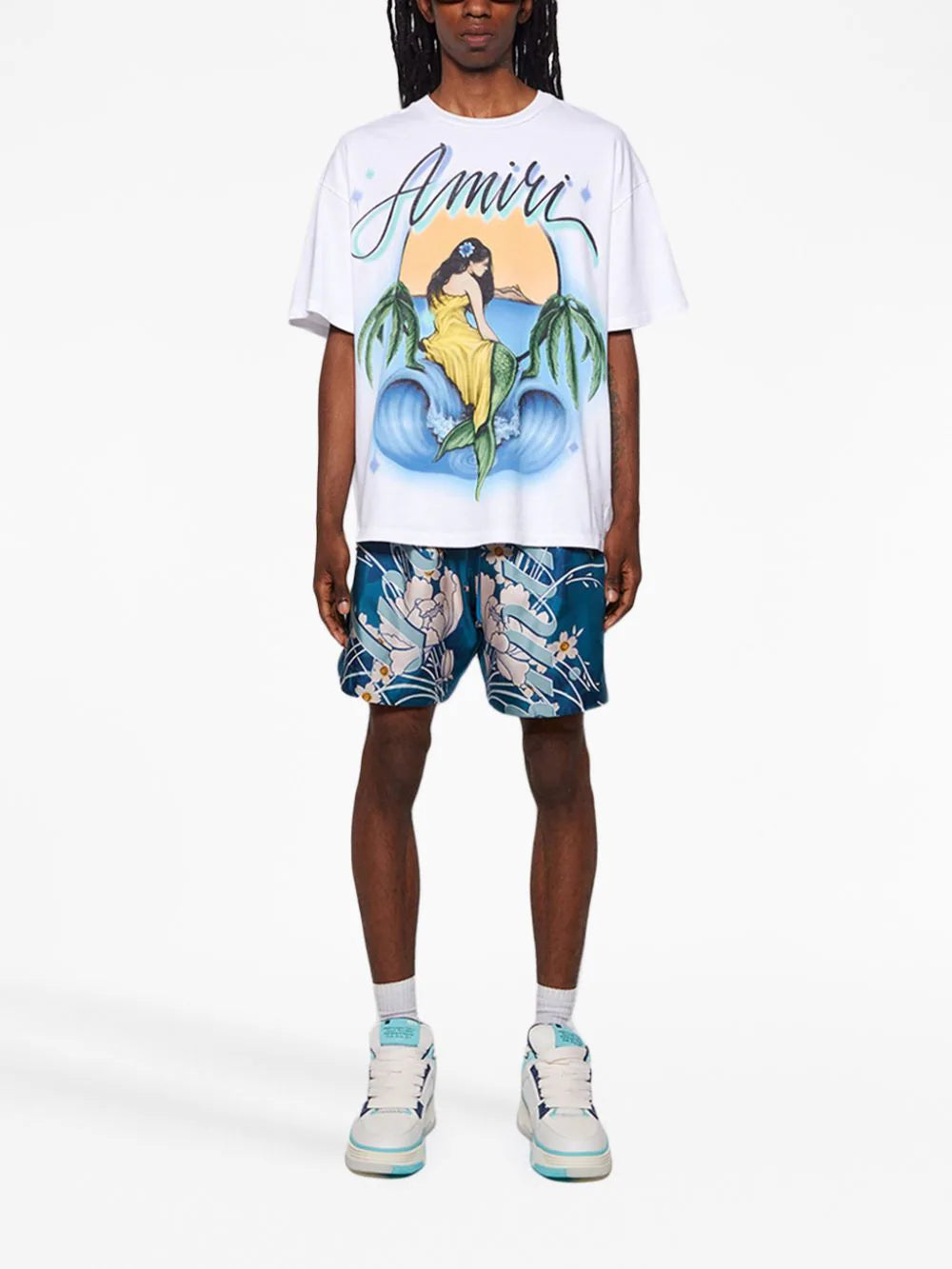 Playera AMIRI manga corta con sirena estampada