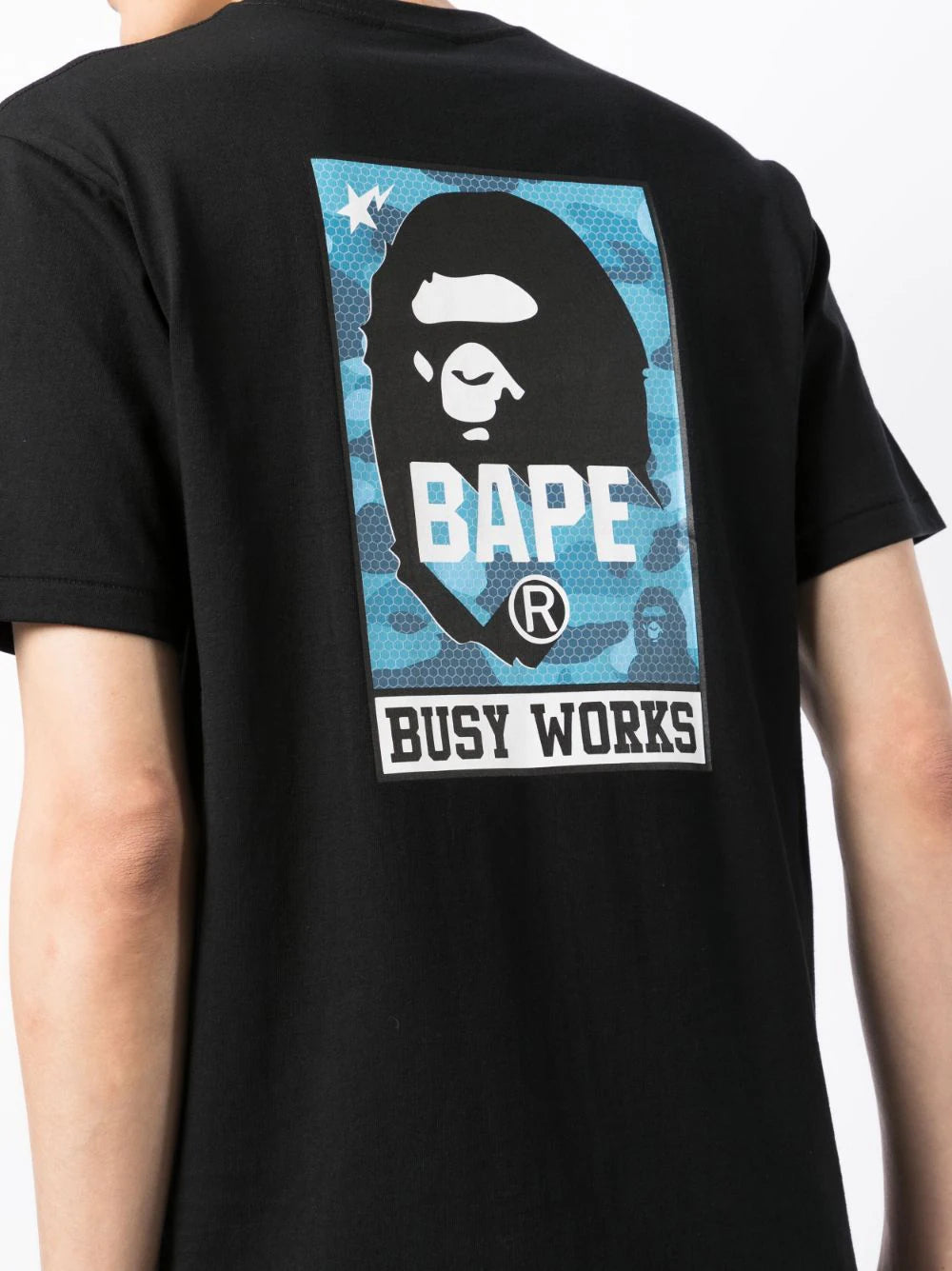 A BATHING APE® playera con logo estampado