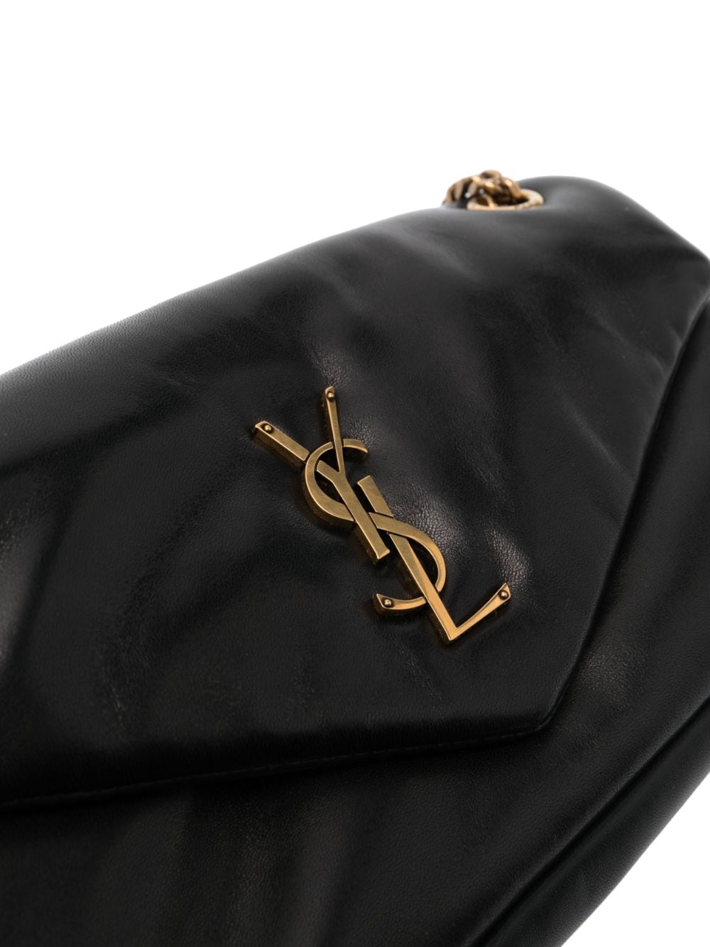 Bolsa Saint Laurent de hombro Calypso con placa del logo