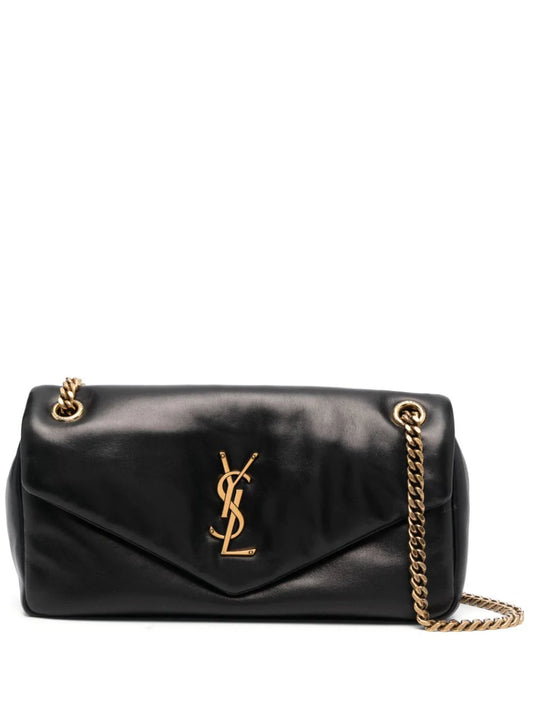 Bolsa Saint Laurent de hombro Calypso con placa del logo